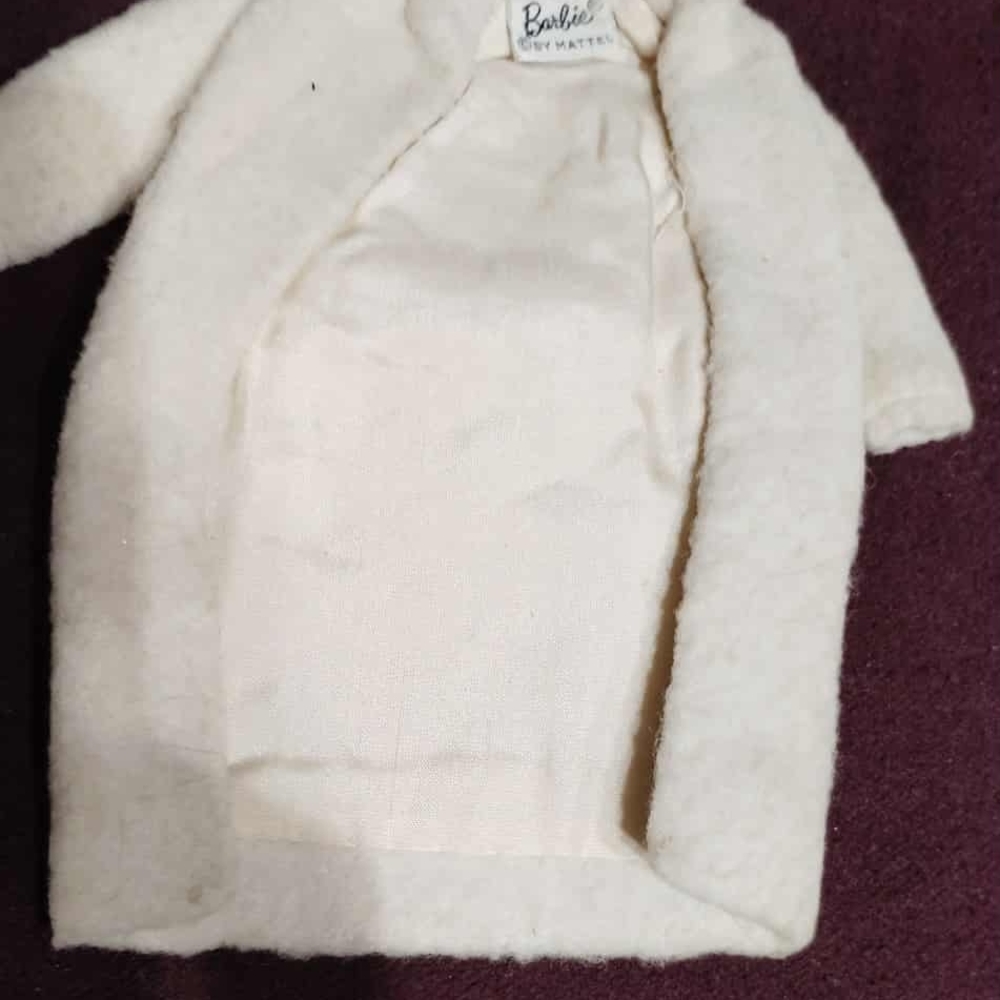 Barbie Cream Plush Open-Front Kids Coat